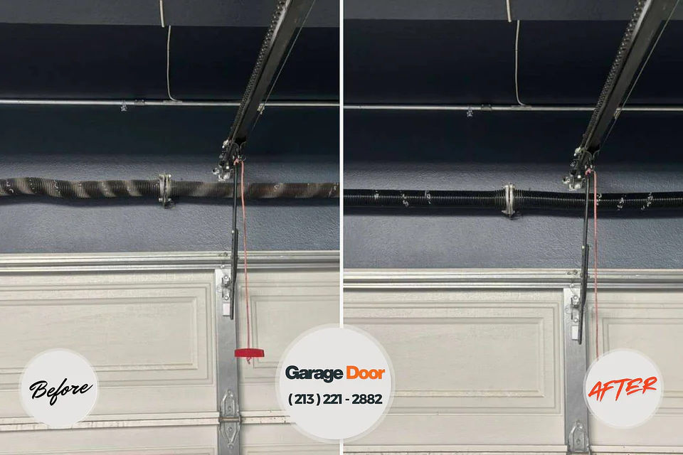 Before and after: garage door repair Star Valley Ranch, WY
